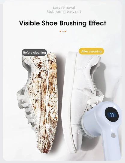 2025 Cordless Electric Spin Scrubber - 5 Brush Heads, IPX7 Waterproof, Rechargeable Bathroom Cleaner for Tile/Shower/Grout