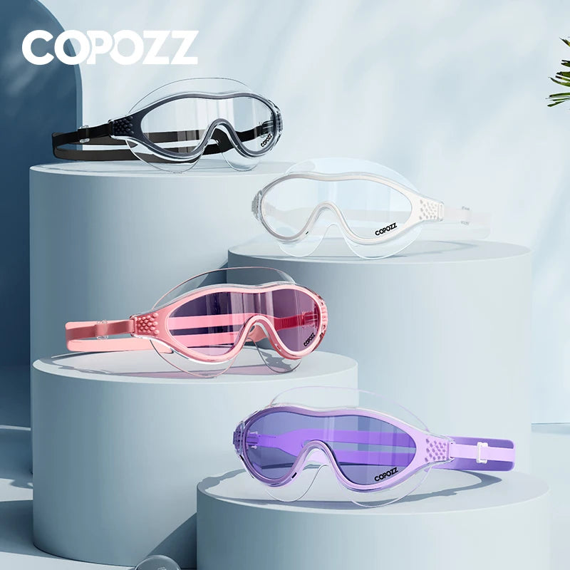 Professional Anti-Fog Men Women Swimming Goggles UV Protection Adjustable Swimming Glasses Large Frame Silicone Pool Eyewear