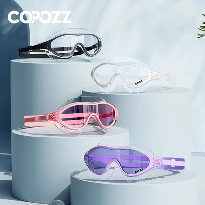 Professional Anti-Fog Men Women Swimming Goggles UV Protection Adjustable Swimming Glasses Large Frame Silicone Pool Eyewear