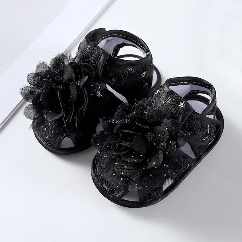 New Children Summer Clogs 0-18M Flower Newborn Infant Baby Girl Princess Bowknot Sandals Toddler Soft Crib Walkers Casual Shoes