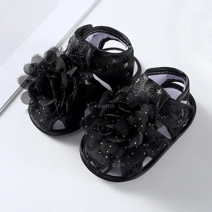 New Children Summer Clogs 0-18M Flower Newborn Infant Baby Girl Princess Bowknot Sandals Toddler Soft Crib Walkers Casual Shoes