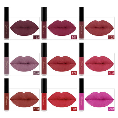 NICEFACE Nude Matte Liquid Lipsticks Waterproof Long Lasting Lip Gloss Sexy Red Velvet Lip Tint Women Makeup Cosmetics Batom