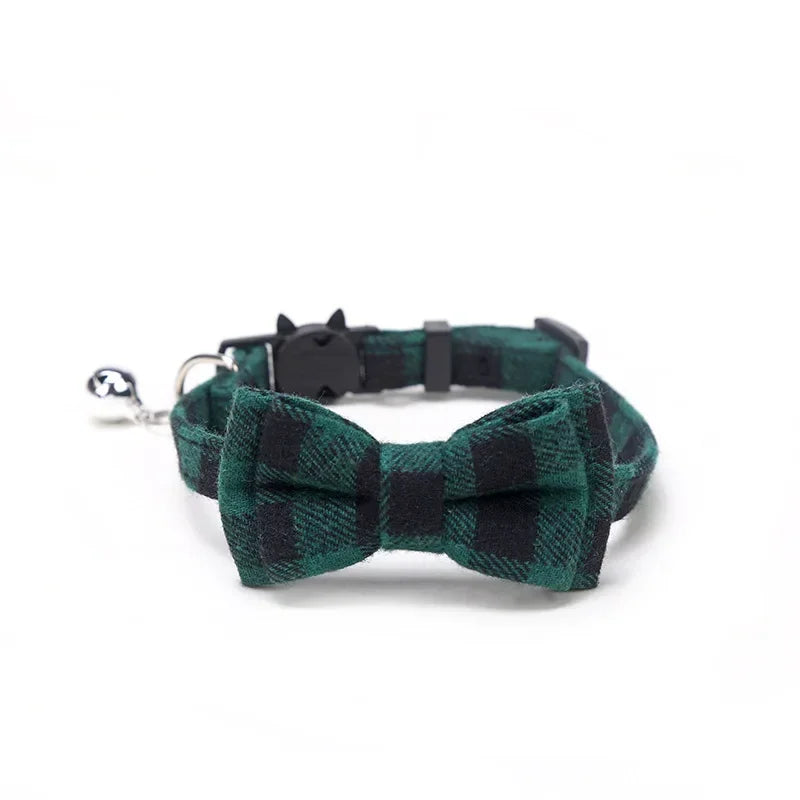 1PC Cute Cat Collar Small Puppy Cat Dog Collars Bow Kitten Collar Bowknot Necklace with Bell for Dog Cat Chihuahua Pet Supplies