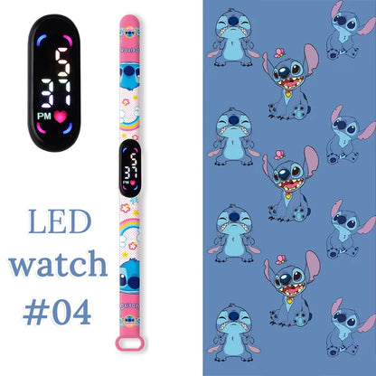 Fashion Stitch Children Watches Girls Waterproof Sport Wristband Women Bracelet  Kids LED Watch Touch Digital Clock