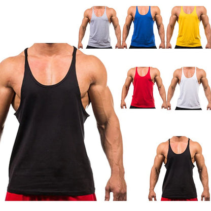 2023 New Bodybuilding Brand Jogger Gym Singlet Training Bodybuilding Tank Top Vest Shirt Sleeveless Fitness Cotton Shirt For Men