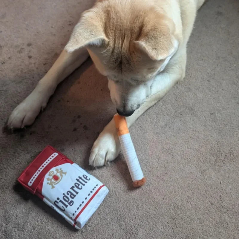 Dog Toy Funny Interactive Plush Dog Toys Creatives Cigarette Design Giggling Chewing Toys for Dog The Perfect Pet Gift for Plays