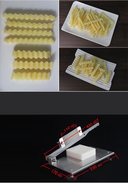 Commercial Vegetable Heavy Duty Professional Potato Slicer Tool Kattex French Fry Cutter Wave Potato Slicer Cutter