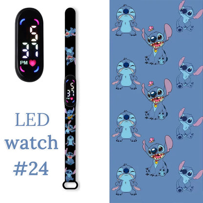 Fashion Stitch Children Watches Girls Waterproof Sport Wristband Women Bracelet  Kids LED Watch Touch Digital Clock