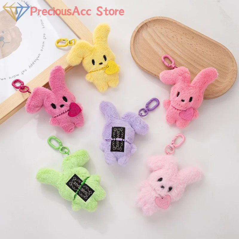 Kawaii Cartoon Rabbit Cute Plush Toys Doll Keychain Creative Backpack Pendant Decoration Kids Children Girls Boys Gifts