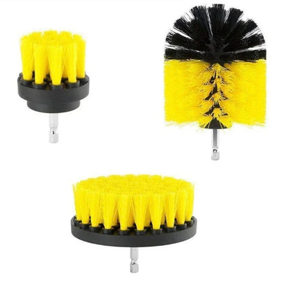 3pc/5Pcs Electric Drill-Brush Kit Power Scrubber Brush For Carpet Bathroom Surface Tub Furniture Shower Tile Tires Cleaning Tool