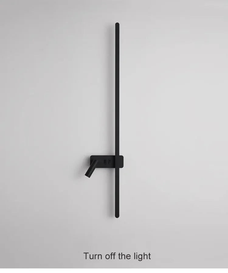 Modern Simple Long LED Wall Lamp Creative Rotatable Spotlights Living Room Bedroom Bedside Lighting Background Wall Home Decor