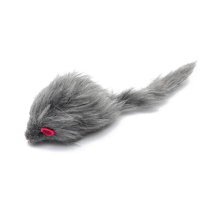 1/5PC Cat Mice Toys False Mouse Cat Toy Long Tail Mice Soft Real Rabbit Fur Toy For Cats Plush Rat Playing Chew Toy Pet Supplies