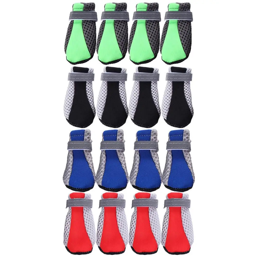 Safe Anti-slip with Reflective Stripe Hot Pavement Mesh for Poodle Yorkshire Pet Supplies Dog Shoes Pet Rain Boots Dog Boots