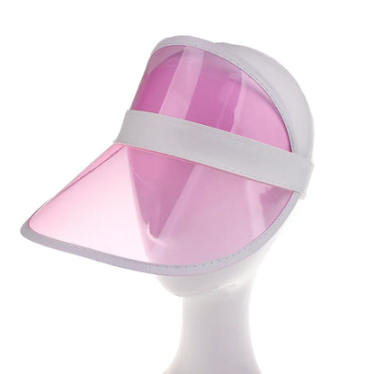 Summer Casual Unisex PVC Outdoor Hat Transparent Visor Party Casual Hat Clear Plastic Adult Sunscreen Cap