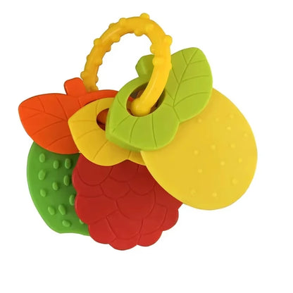 Silicone Teethers for Baby Things Newborn Chews Food Grade Teethers Training Bed Toy  Baby fruit item Feeding Infant Rattle