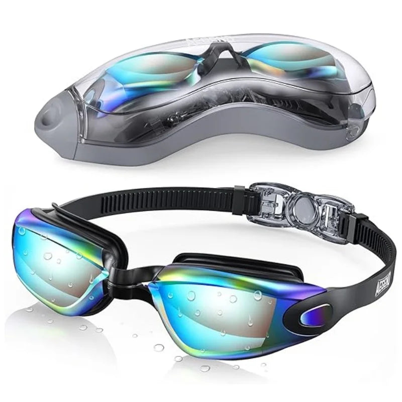 Swimming Goggles Professional Waterproof Swim Eyewear Glasses Anti-fog 100% UV Protection No Leaking For Adult Men Women Youth