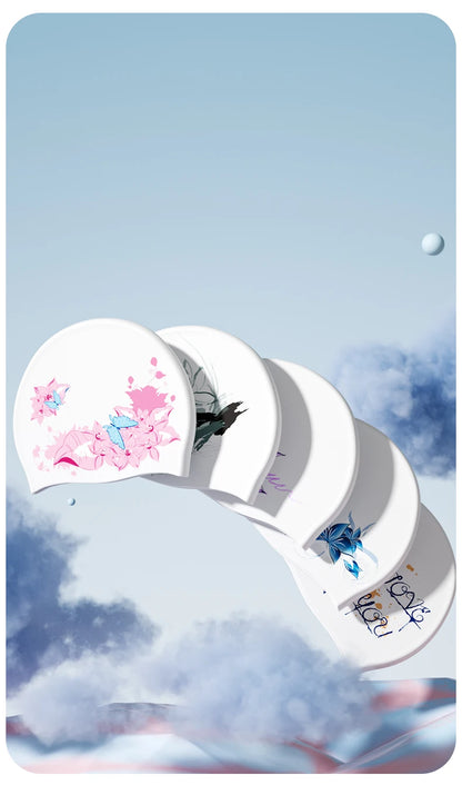 New Silicone Swimming Cap Waterproof and Durable Swim Cap for Long Hair No-slip Swim Cap for Women