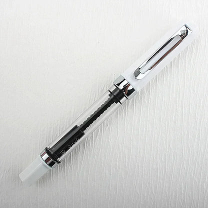 High Quality 3059 Piston Fountain Pen Resin Transparent Ink Pen EF/F Nib 0.38/0.5mm Fountain Pen Business Gif