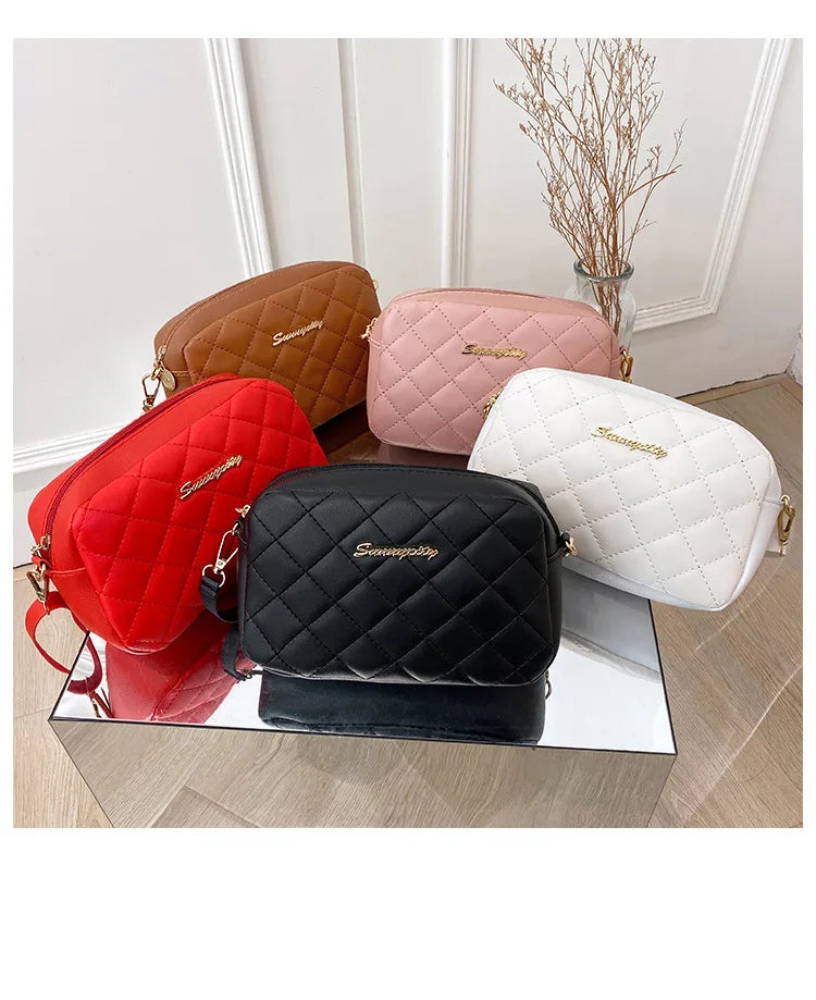 Tassel Small Messenger Bag For Women 2023 Trend Lingge Embroidery Camera Female Shoulder Bag Fashion Chain Ladies Crossbody Bags