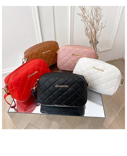 Tassel Small Messenger Bag For Women 2023 Trend Lingge Embroidery Camera Female Shoulder Bag Fashion Chain Ladies Crossbody Bags