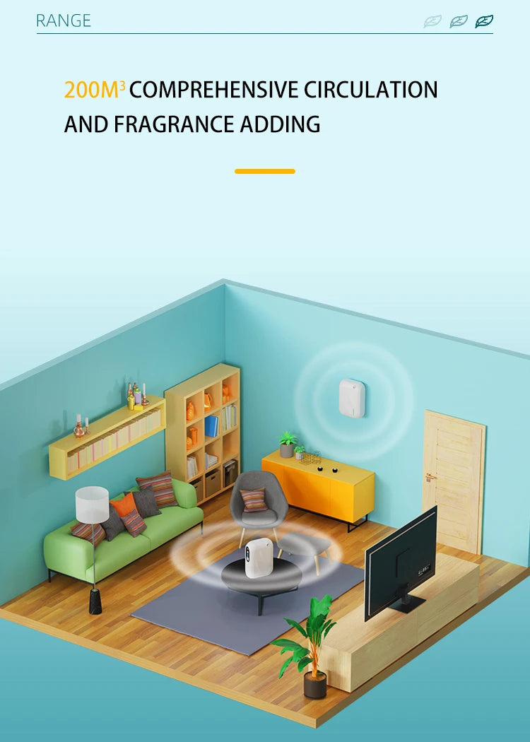 Scent Machine Wall Mounted Professional Aroma Diffuser Bluetooth Smell Distributor Electric Smell for Home Fragrance Diffuser