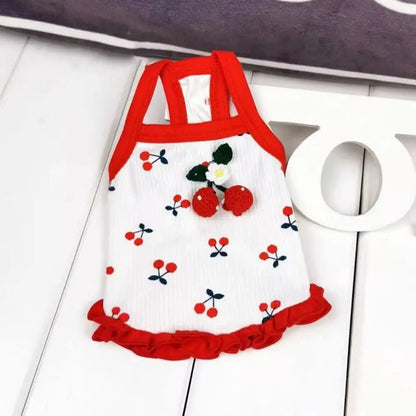 Pet Supplies Cute Little Dog Summer Strap Soft Fashion Dog Vest Breathable Pet Clothes for Kittens Puppy