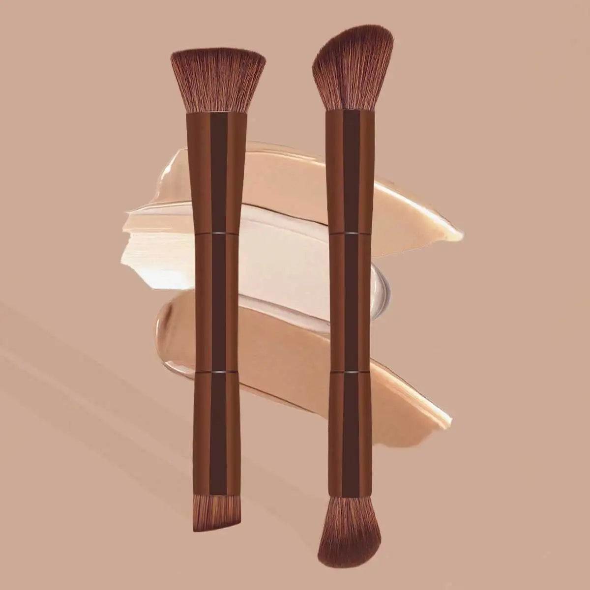 22pcs Makeup Brush Set Including 20pcs Professional Aluminum Tube Makeup Brushes, 2pcs Air Cushion Puffs For Daily Use