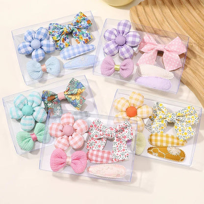 5/7pcs Baby Girl Hair Clips Set Cute Floral Bow Bunny Princess Hairpin for Toddler Girl Lovely Bang Side Clip Hair Accessories