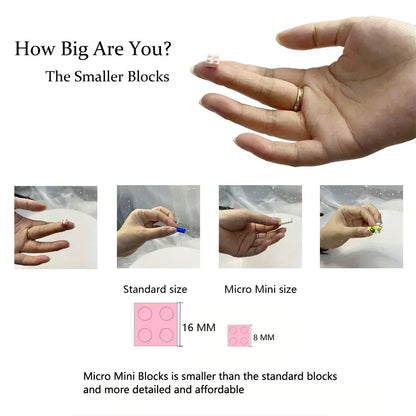 Micro Mini Brick Shark Figurine Doll Building Kit Underwater Ocean Theme DIY Educational Toy Birthday Children's Holiday Gifts