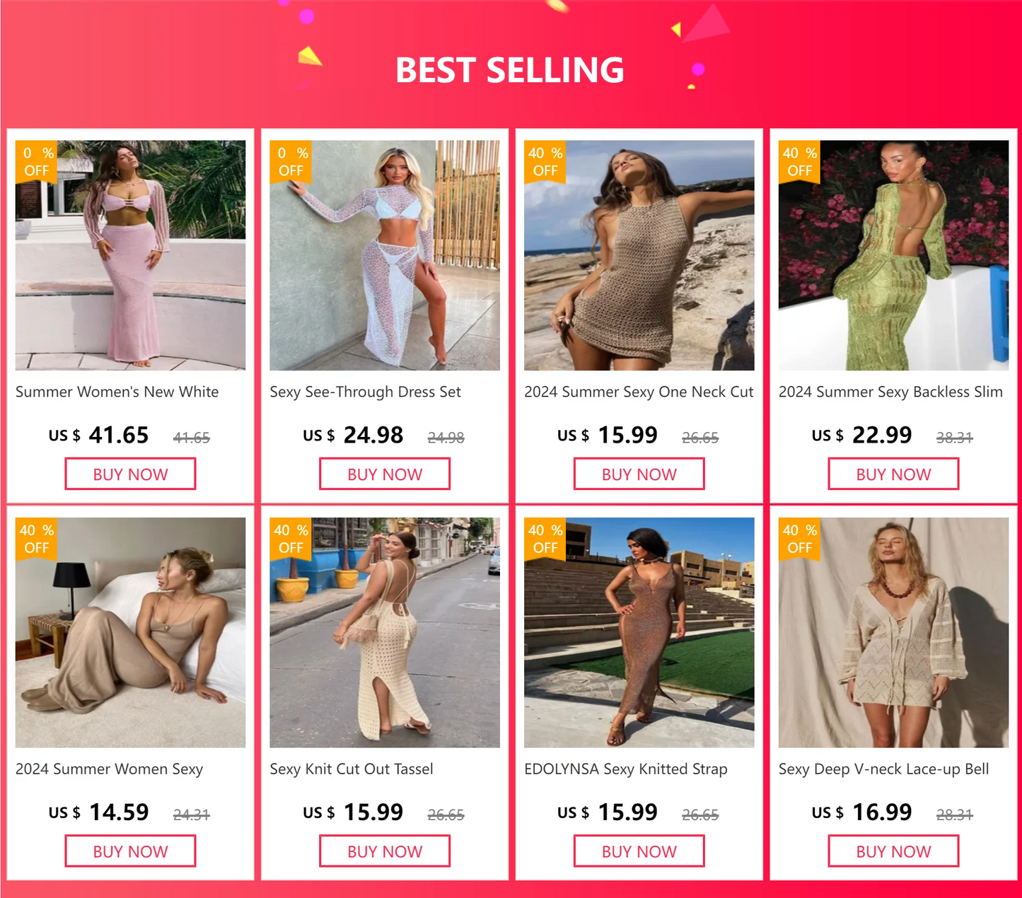2026 Women Ins Style Sexy Backless Neck-hanging Long Sleeve Fishtail Dress Knit Beachwear Summer Swimsuit Bikini Cover-ups A2825