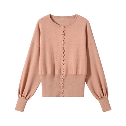 Casual Solid Long Sleeve Button Front Set Vintage Lace Trim Fitted Top High Waist Shorts Sets Youthful Daily Outfit 2026 Trendy