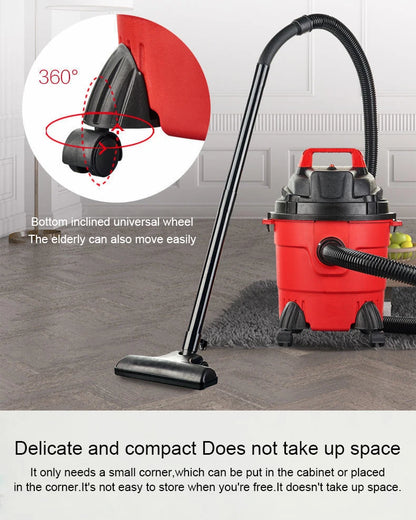 JIQI Multifunction Vacuum Cleaner Handheld Aspirator Dust Collector Powerful Suction Bucket Type Wet Dry Cleaning Machine Brush
