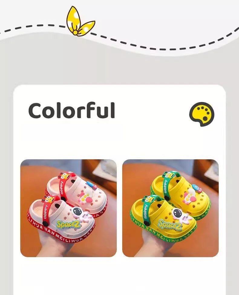 Shoes  Children's  Cartoon Baby Soft-Soled Sandals – Ultra-Light Anti-Slip Infant Closed-Toe Sandals for Boys & Girls Beach