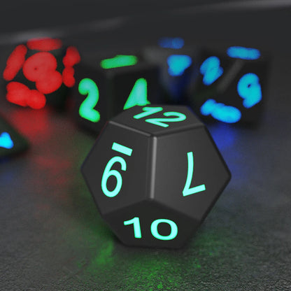 7Pcs/set  Electronic Luminous LED DND Dice Set Multiple Sided Dice for Adults Board Game Party Entertainment Toys