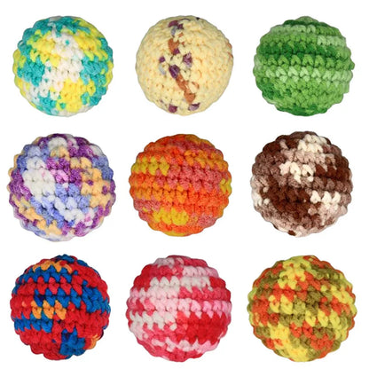 Cat Toys Balls Yarn Cat Ball with Bell Inside Kitten Toys for Indoor Cats Kitty Interactive Cat Nip Chew Toys Pet Supplies