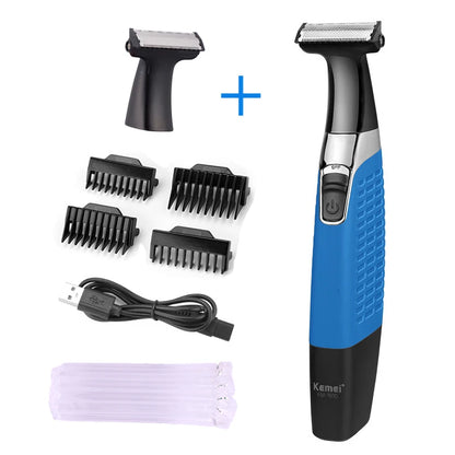 kemei body trimmer rechargeable electric shaver beard shaver electric razor men shaving machine hair trimmer face care