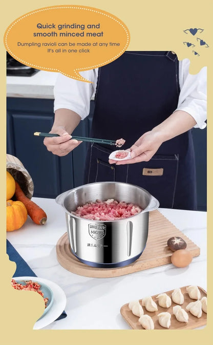 304 Stainless Steel Multifunctional Electric Food Processor 2L 3L 5L Meat Grinder Mincer Vegetable Chopper Slicer 220V EU Plug