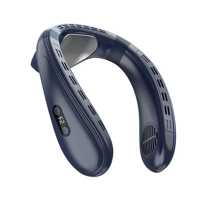 720 Degree Cooling Neck Hanging Fan Rechargeable Semiconductor Cooling Bladeless Mute Fan Portable Wearable Summer Air Cooler