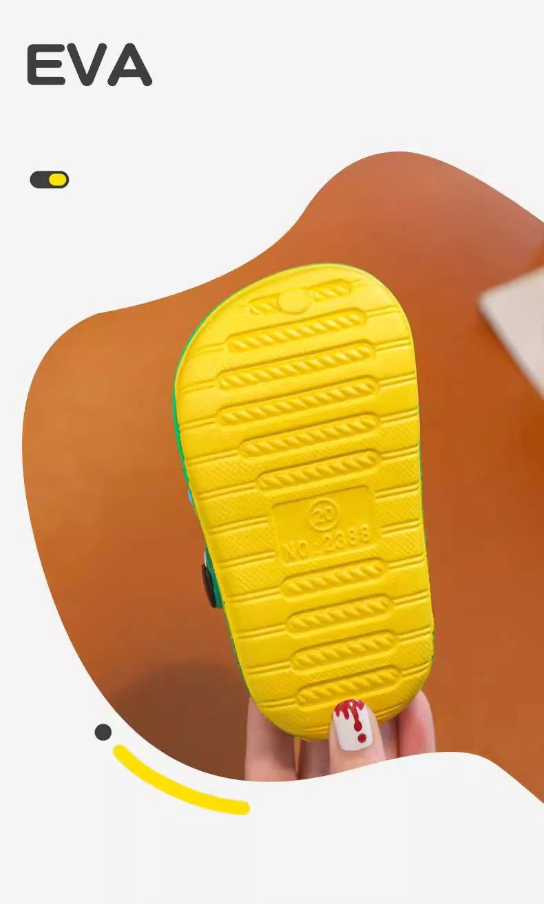 Shoes  Children's  Cartoon Baby Soft-Soled Sandals – Ultra-Light Anti-Slip Infant Closed-Toe Sandals for Boys & Girls Beach