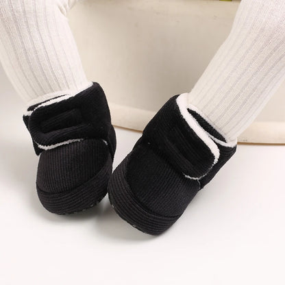 Winter Baby Cotton Shoes Thick Plush Snow Boots Soft Casual Walking Shoes for 0-18 Month Old Comfortable Toddler Footwear