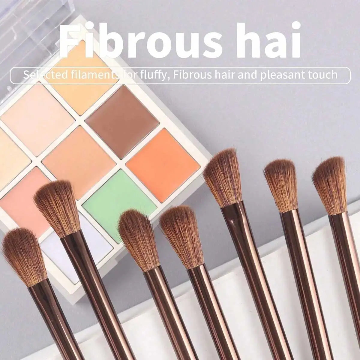 22pcs Makeup Brush Set Including 20pcs Professional Aluminum Tube Makeup Brushes, 2pcs Air Cushion Puffs For Daily Use