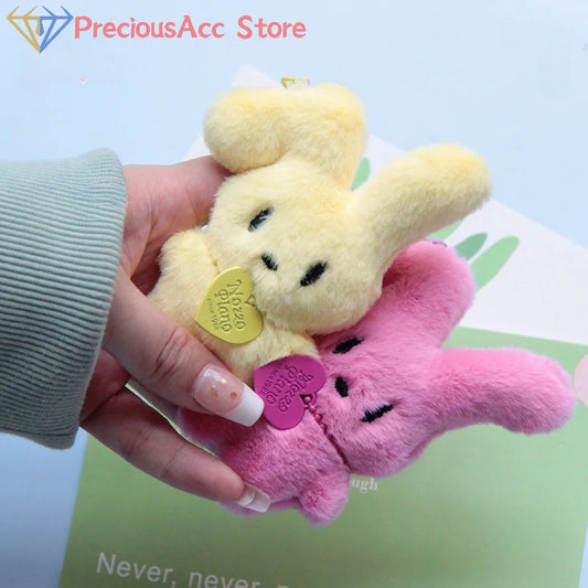 Kawaii Cartoon Rabbit Cute Plush Toys Doll Keychain Creative Backpack Pendant Decoration Kids Children Girls Boys Gifts