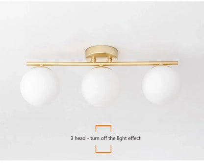 Modern LED Glass Ceiling Lights Full Copper Orb Glass Lamps Aisle Corridor Entry Living Rooms Bedrooms Home Decor Light Fixtures