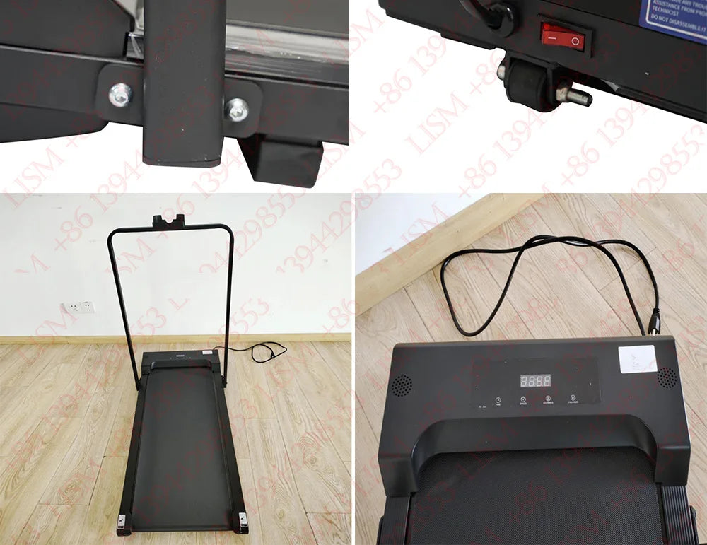 Household Flat Treadmill Indoor Mini Folding Silent Electric Shock-absorbed Flat Treadmill Simple Walking Pad Fitness Equipment