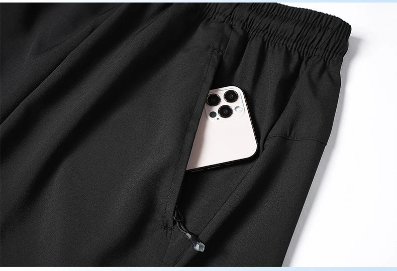 2025 New Summer Men's Beach Shorts Beach New Models Solid Color Fashion Leisure Comfortable Elastic Waist Double Pockets Cool