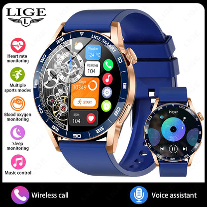 LIGE 2026 Voice Calling Smart Watch Men 1.38" HD IP68 Waterproof Sports Fitness Watches New Man Women Smartwatch For Android iOS