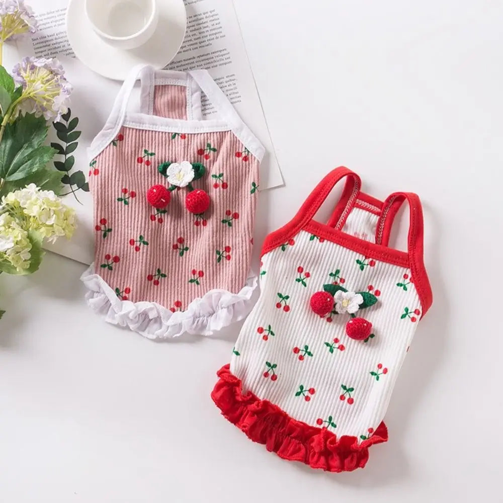 Pet Supplies Cute Little Dog Summer Strap Soft Fashion Dog Vest Breathable Pet Clothes for Kittens Puppy