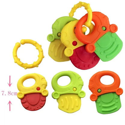 Silicone Teethers for Baby Things Newborn Chews Food Grade Teethers Training Bed Toy  Baby fruit item Feeding Infant Rattle