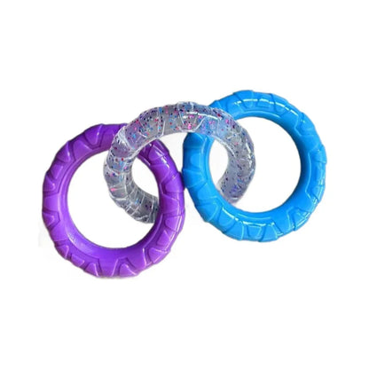 Dog Chewing Toy Loop Rings for Aggressive Chewer TPR Teething Loop Puppy Toy Dog Chew Pacifier Pulling Toy Pet Supplies