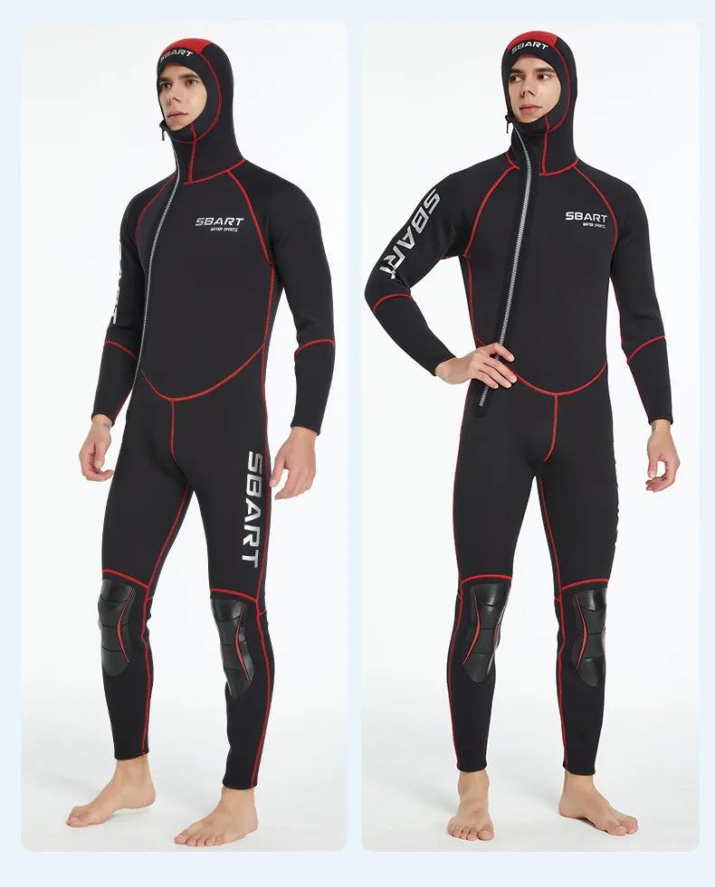 3MM diving suit men's and women's thickened diving suit men's warm hooded swimming wet suit surfing suit jellyfish suit
